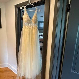 Yellow Prom Dress size 11 was altered to fit myself